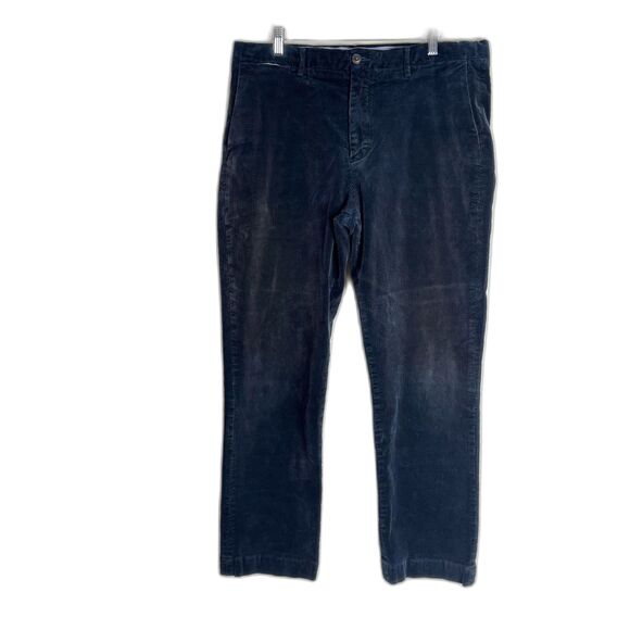 Polo Ralph Lauren Pants Mens 36x32 Navy Blue Corduroy Stretch Classic Fit Casual - Picture 1 of 14